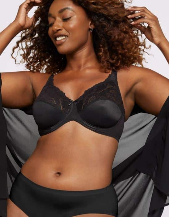 LILYETTE BRA WOMENS Spa Collection Tailored Minimizer, Body Black 36DDD  $16.00 - PicClick