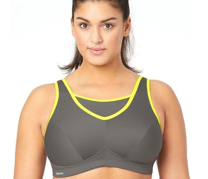 Glamorise Womens No Bounce Wirefree Cami Sports Bra, 44D, Cafe