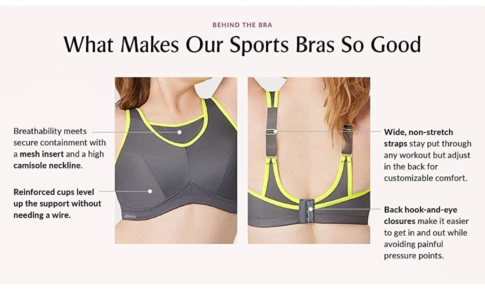Buy Glamorise Women's Stretch Cotton Non-Wired Sports Bra